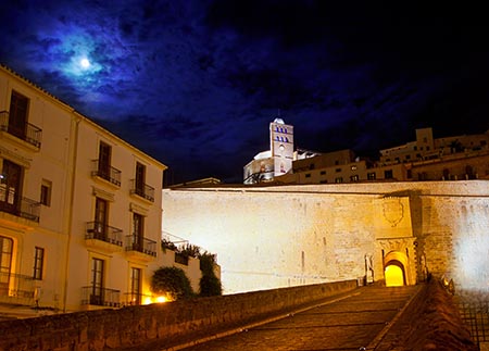 Dalt Vila at night