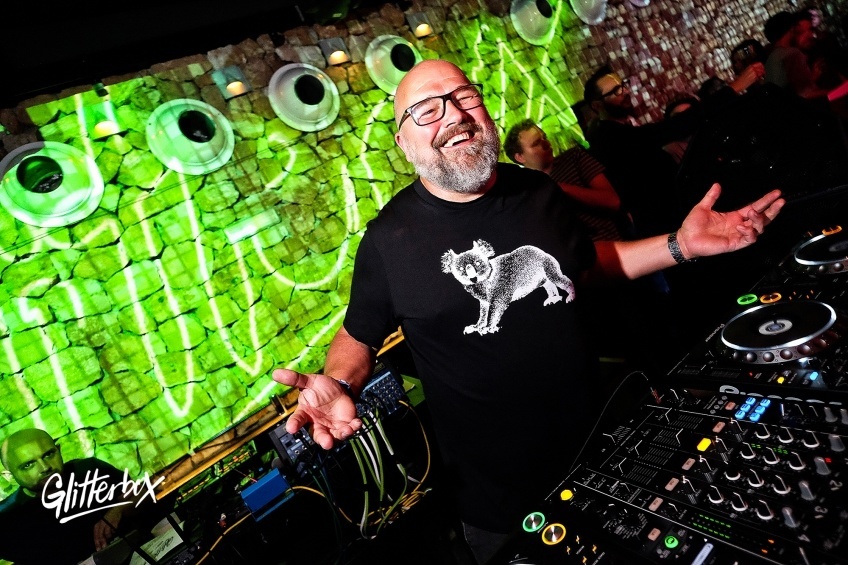 Simon Dunmore on the decks at Glitterbox