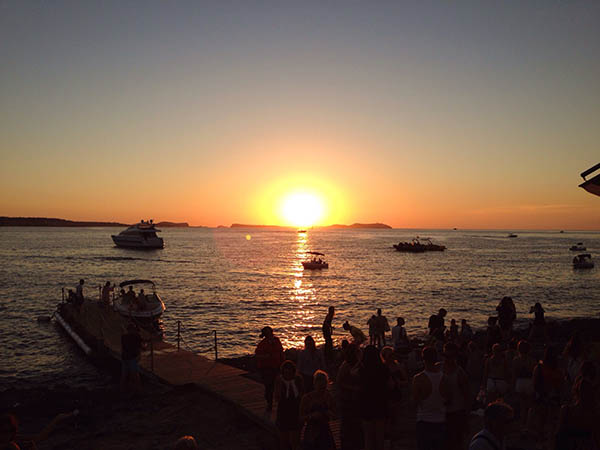 Sunset viewed from Cafe Del Mar