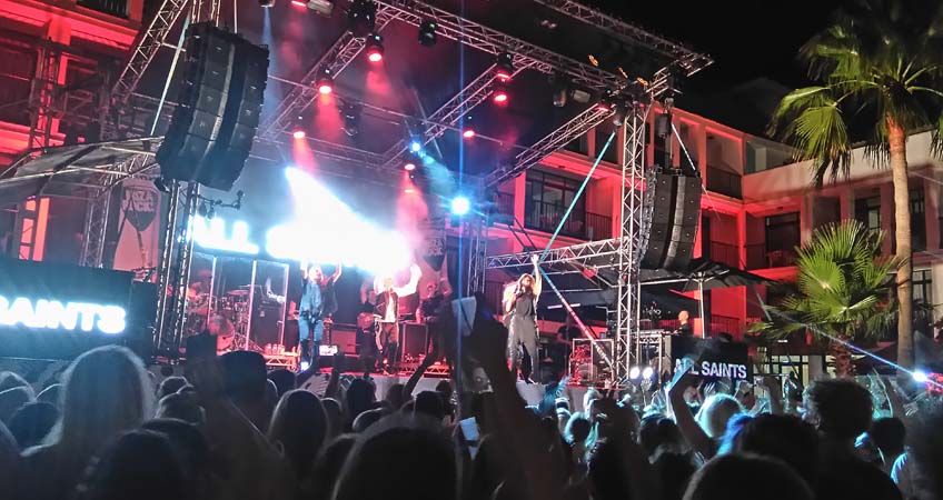 All Saints perforiming live at ibiza rocks