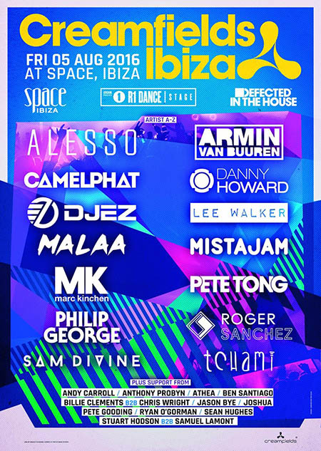 Creamfields Ibiza line up 2016