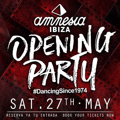 Opening Party flyer for Amnesia Ibiza 2017