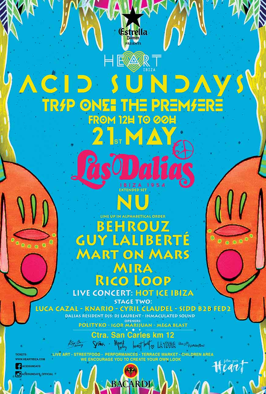ACID SUNDAYS ANNOUNCES THE POSTER OF ITS PRE-OPENING PARTY