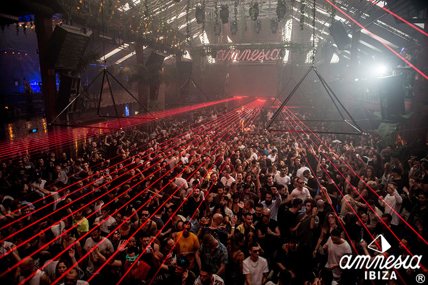 Sun coming up at Amnesia Closing Party 2017