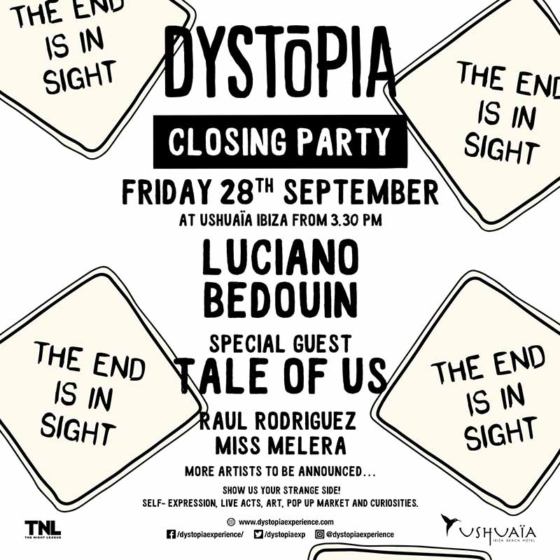 DYSTOPIA UNVEILS FULL LINEUP TO ROUND UP THE SEASON AT USHUAÏA IBIZA